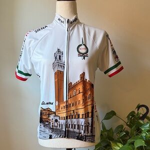 Women’s Italian White Cycling Jersey